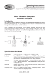 Ultra II Passive Samplers 590-259 Operating Instructions 40061