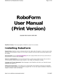 RoboForm User Manual (Print Version)