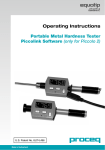 Operating Instructions Portable Metal Hardness Tester Piccolink