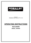 OPERATING INSTRUCTIONS