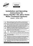 Installation and Operating Instructions for Davey Steriflo® UV, Ultra