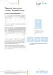 Operating Instructions Standard Remote Control