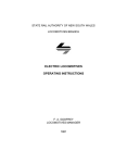 ELECTRIC LOCOMOTIVES OPERATING INSTRUCTIONS