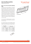 Solar Panel Measuring Meter Operating Instructions