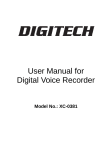 User Manual for Digital Voice Recorder
