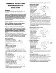 OPERATING INSTRUCTIONS FOR COMPRESSED GAS