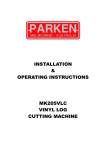 INSTALLATION & OPERATING INSTRUCTIONS MK205VLC VINYL