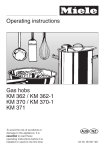 Operating instructions Gas hobs KM 362 / KM 362