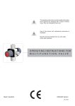 OPERATING INSTRUCTIONS FOR MULTIFUNCTION VALVE