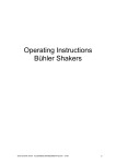 Operating Instructions Bühler Shakers
