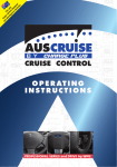 CRUISE CONTROL OPERATING INSTRUCTIONS