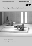 P002 - 082 Series Planetary Gear Units / Operating Instructions