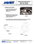 OPERATING INSTRUCTIONS FOR LOCK TESTER PART # SK