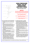 HIGH PRESSURE POINT VALVE OPERATING INSTRUCTIONS
