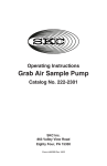Grab Air Sample Pump 222-2301 Operating Instructions 40098 PDF