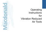 Operating Instructions for Vibration Reduced Air Tools