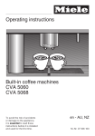 Operating instructions Built-in coffee machines CVA