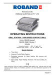 OPERATING INSTRUCTIONS - Commercial Catering Supplies