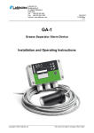 Installation and Operating Instructions