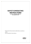 SAFETY/OPERATING INSTRUCTIONS