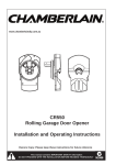 CR550 Rolling Garage Door Opener Installation and