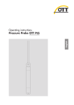 Operating instructions Pressure Probe OTT PLS