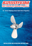 'S1' Series Stainless Steel Shaft Drive Propellers INSTALLATION