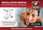 INSTALLATION MANUAL ST0509 Steam Shower