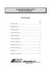 NX-320 REMOTE POWER SUPPLY INSTALLATION MANUAL