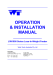 OPERATION & INSTALLATION MANUAL