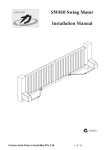 SW810 Swing Motor Installation Manual