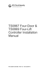TS0867 Four-Door & TS0869 Four-Lift Controller Installation Manual