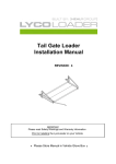 Tail Gate Loader Installation Manual