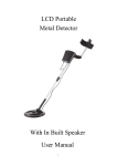 LCD Portable Metal Detector With In Built Speaker User Manual