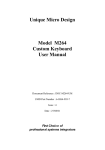 Unique Micro Design Model M264 Custom Keyboard User Manual