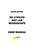 SO-1700LED WET LAB MICROSCOPE USER MANUAL