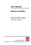 ASeries A1400eL User Manual Ethernet Data Logger