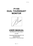 P1195 DUAL TOURNIQUET MONITOR USER MANUAL