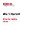 TOSHIBA DX1210 Series User's Manual