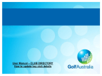 User Manual – CLUB DIRECTORY How to update key club details