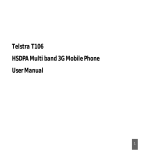 Telstra T106 HSDPA Multi band 3G Mobile Phone User Manual