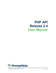 PHP API Release 2.4 User Manual