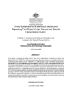 Army Sustainability Modelling Analysis and Reporting Tool Phase 1