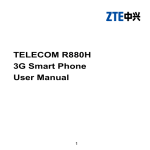 TELECOM R880H 3G Smart Phone User Manual