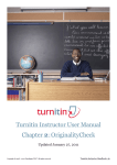 Chapter 2: OriginalityCheck Turnitin Instructor User Manual