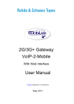 2G/3G+ Gateway VoIP-2-Mobile User Manual