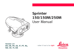 Sprinter 150/150M/250M User Manual