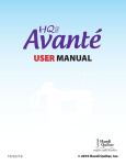 HQ Avante User Manual.indd