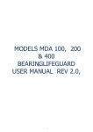 models mda 100, 200 & 400 bearinglifeguard user manual rev 2.0