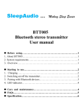 BTT005 Bluetooth stereo transmitter User manual